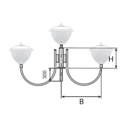 К31-0,7-0,9-1-5 кронштейн трехрожковый
